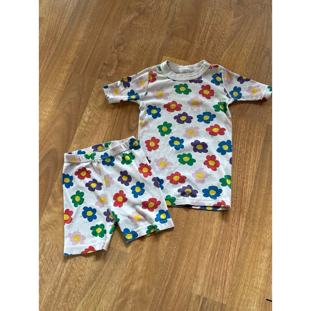 Hanna Andersson daisy flowers short john pajamas